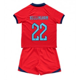 England Jude Bellingham #22 Borta Kläder Barn VM 2022 Kortärmad (+ Korta byxor)